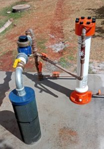 Img. 5 - Instalação no poço artesiano | vazão de 15 m³/h e pressão de 8 BAR