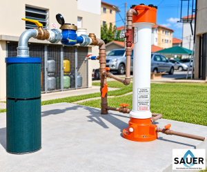 Instalação de clorador com logo Sauer-5